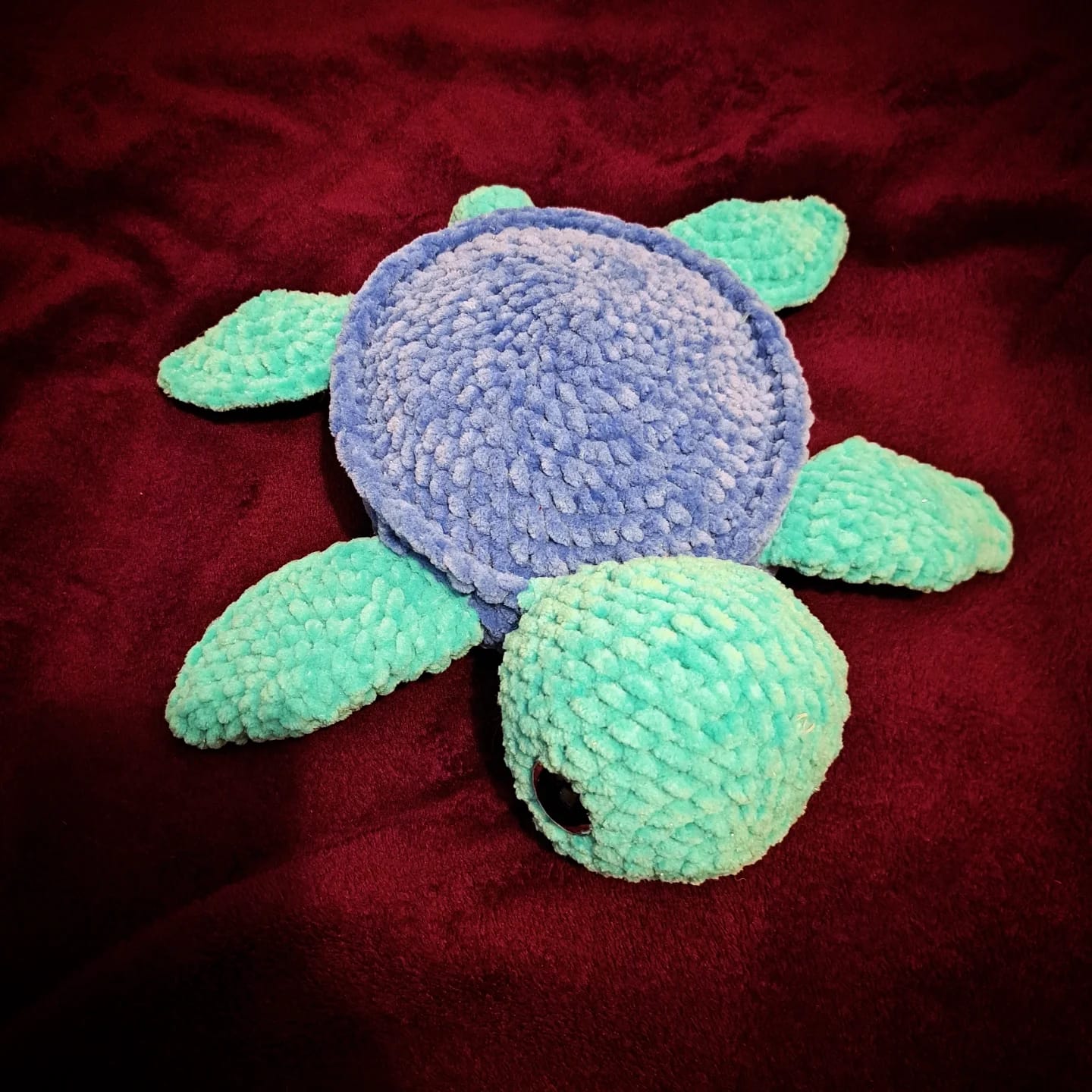 Cute Turtle Plushie - Amigurumi Toy - Medium Size, Handmade Soft Sea Turtle Stuffed Animal